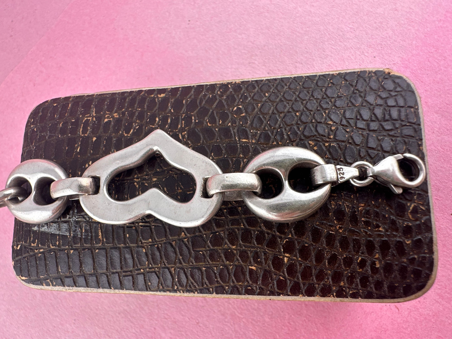 Sterling Silver Puffy Mariner & Heart extender