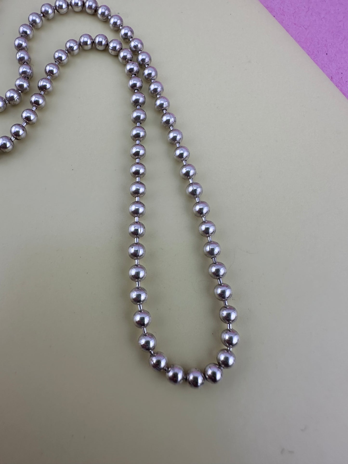 Vintage Sterling Silver Ball chain