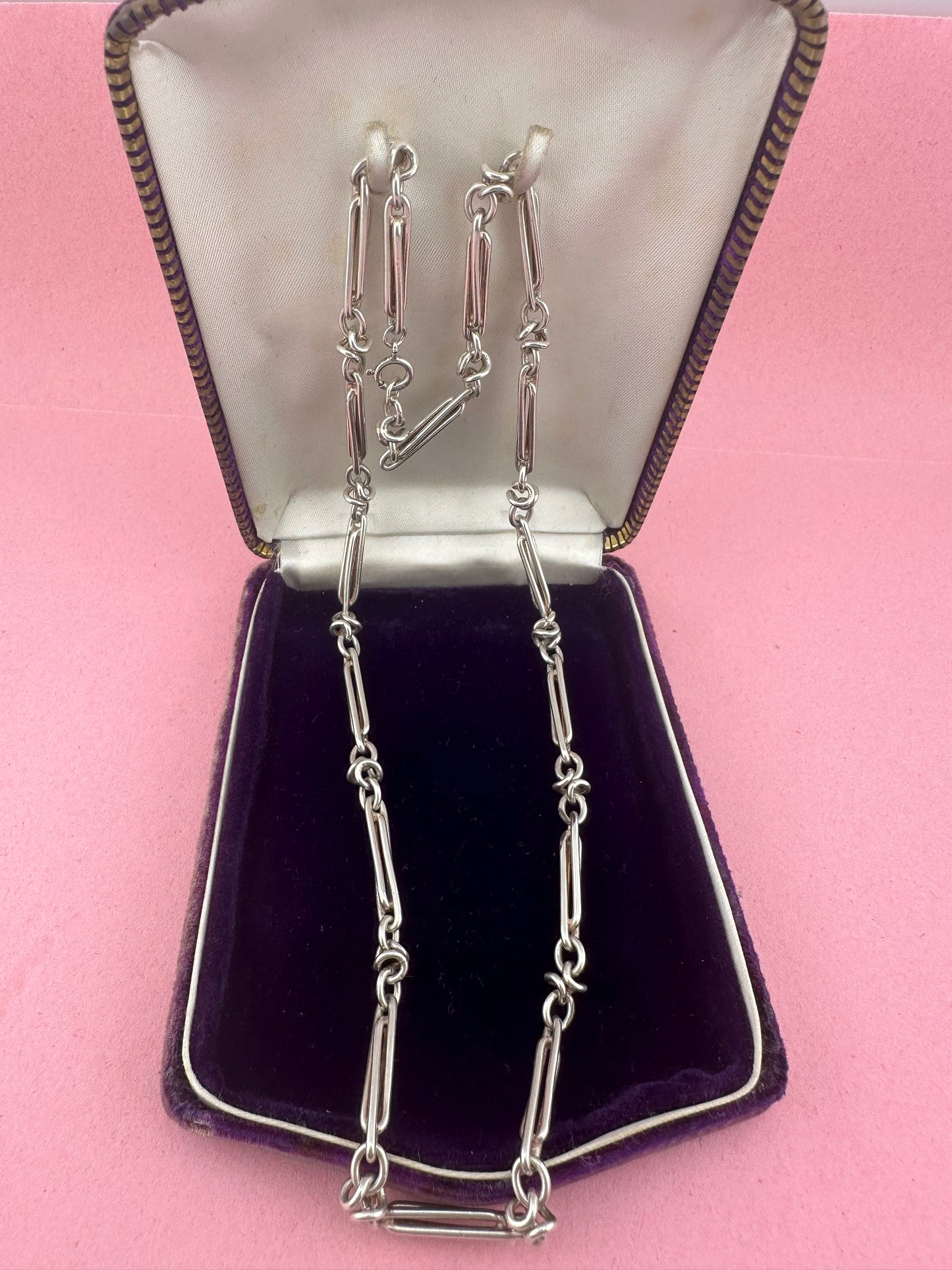 Vintage Sterling Silver Double Trombone chain
