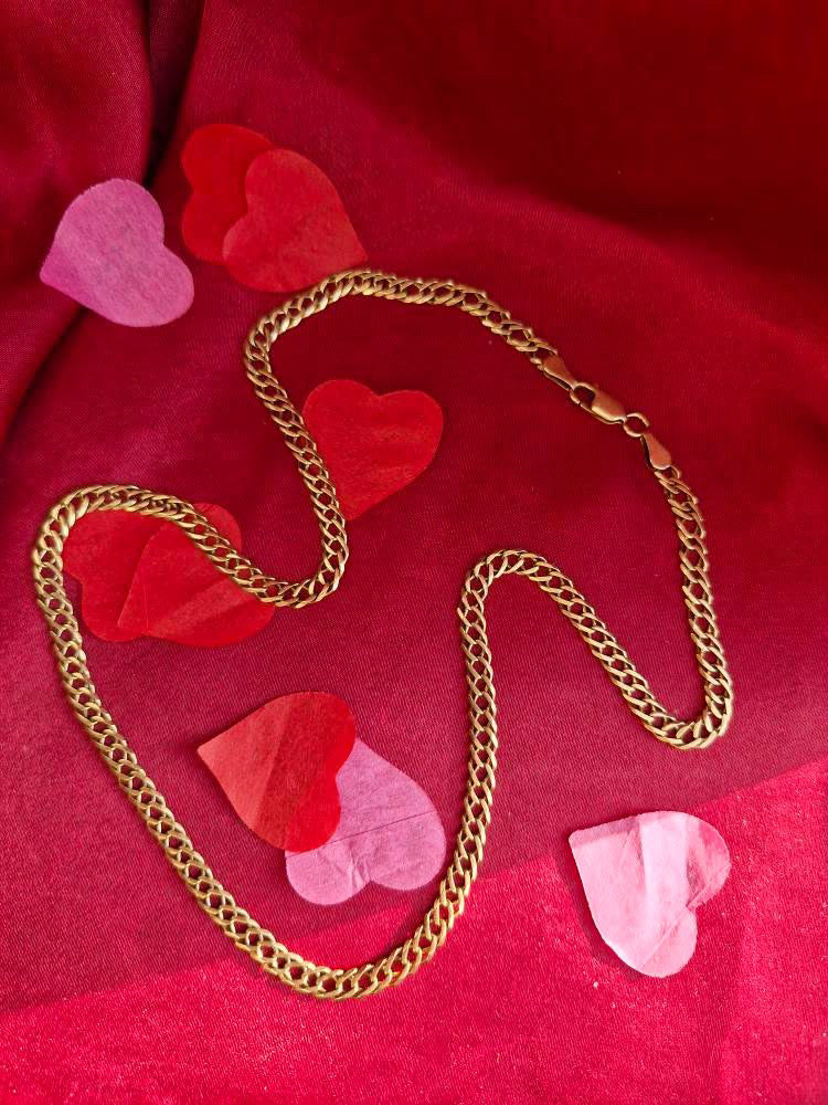 9ct Double Curb Chain, 11.44g, 19.25inches