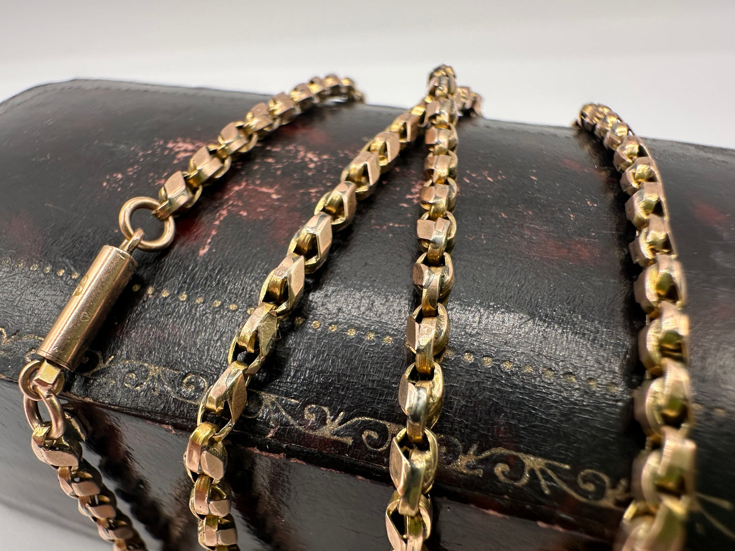 Antique 9ct Rose Gold Tulip chain