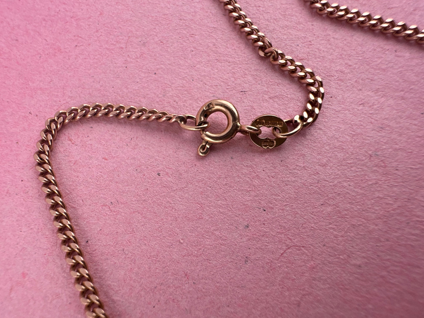 Vintage UnoAerre 9ct Rose Gold Curb chain