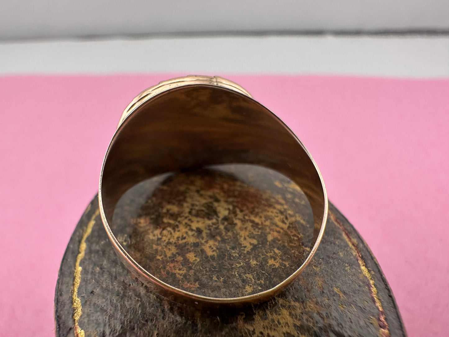 Antique 9ct Rose gold and Paste Cluster ring