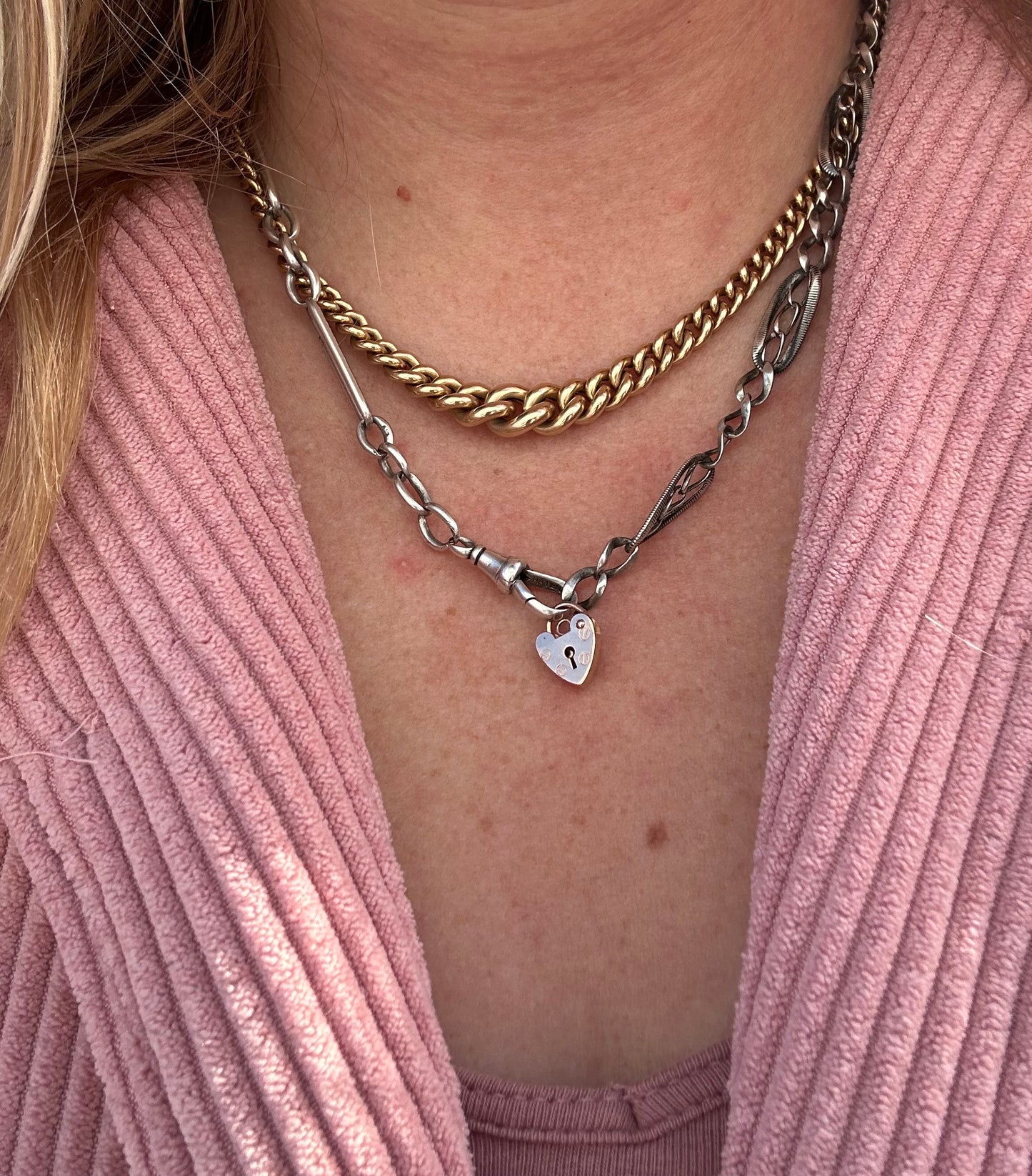 Vintage 9ct Rose Gold Mini Heart Padlock