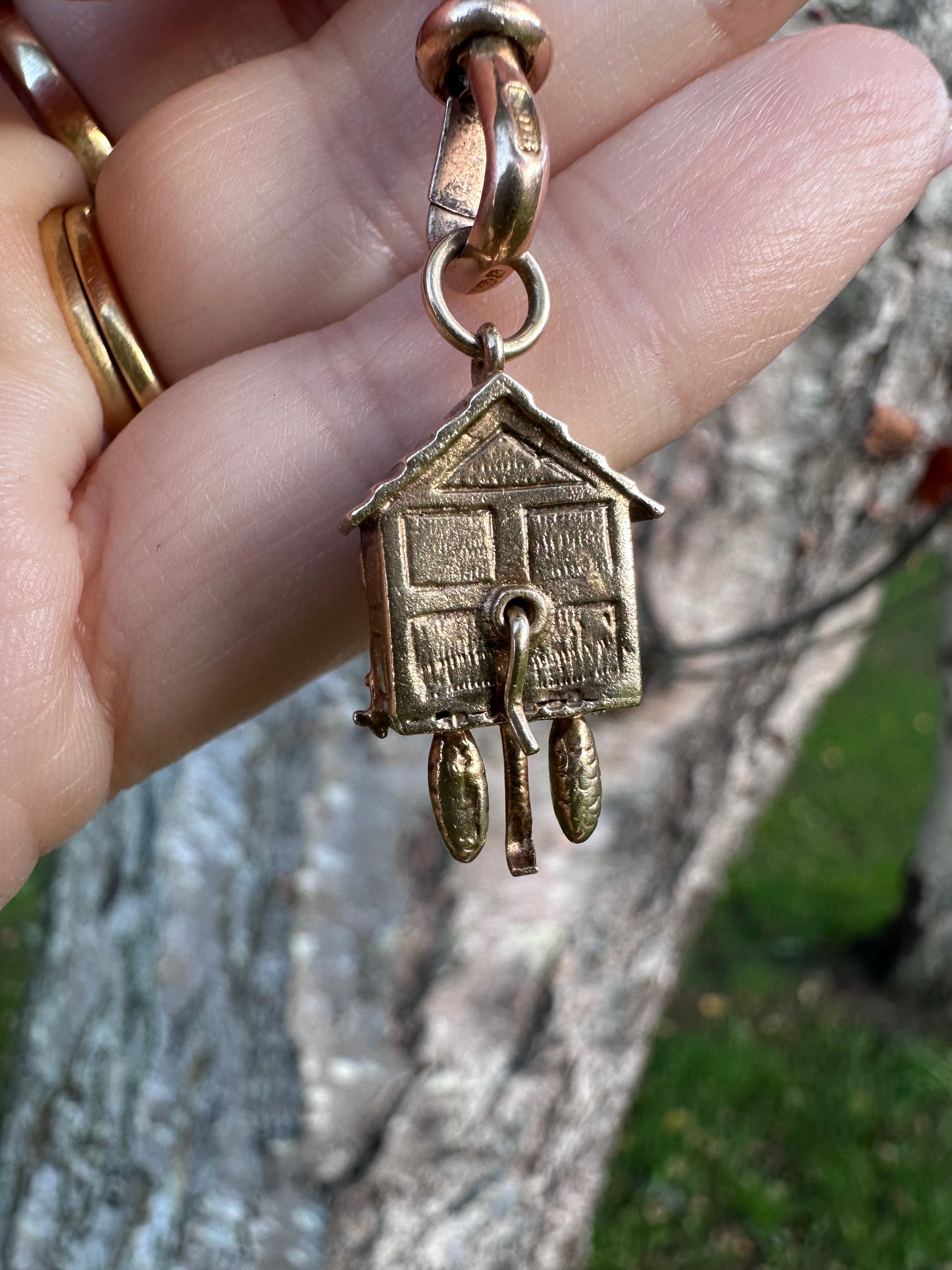 Vintage 9ct Gold Articulated Cuckoo Clock