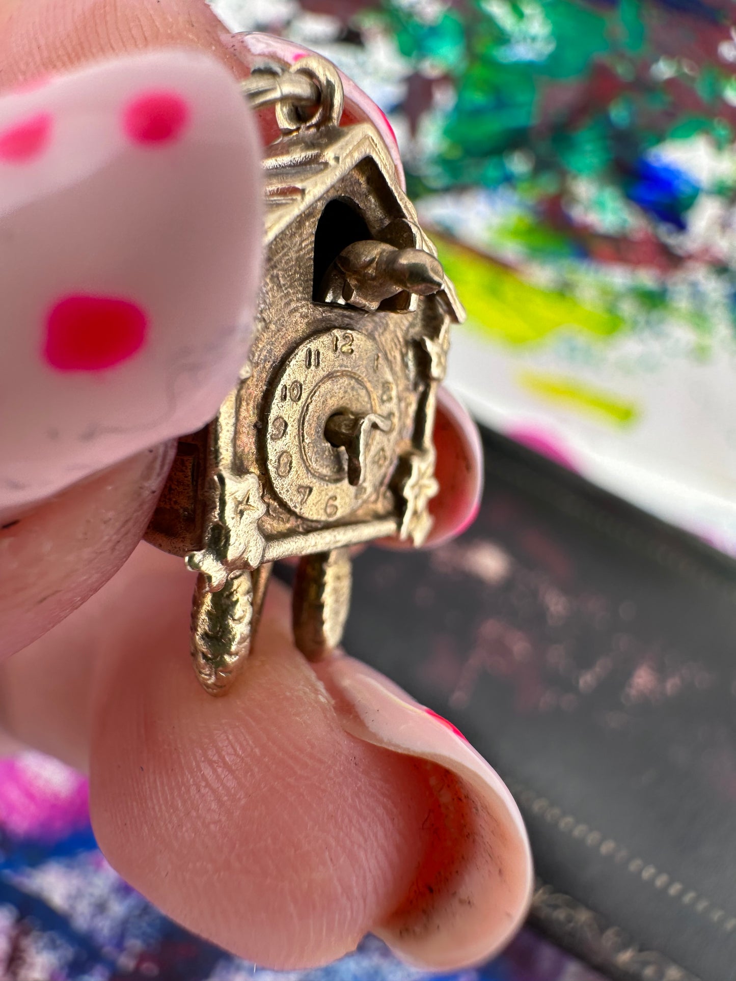 Vintage 9ct Gold Articulated Cuckoo Clock