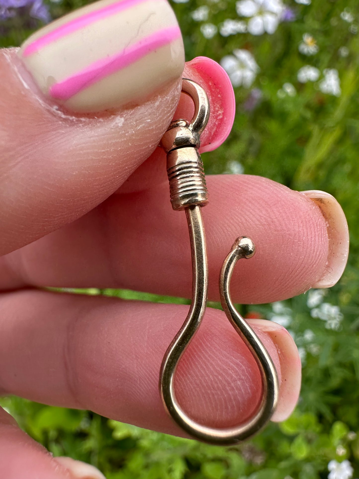 Antique 9ct swivel shepherds hook