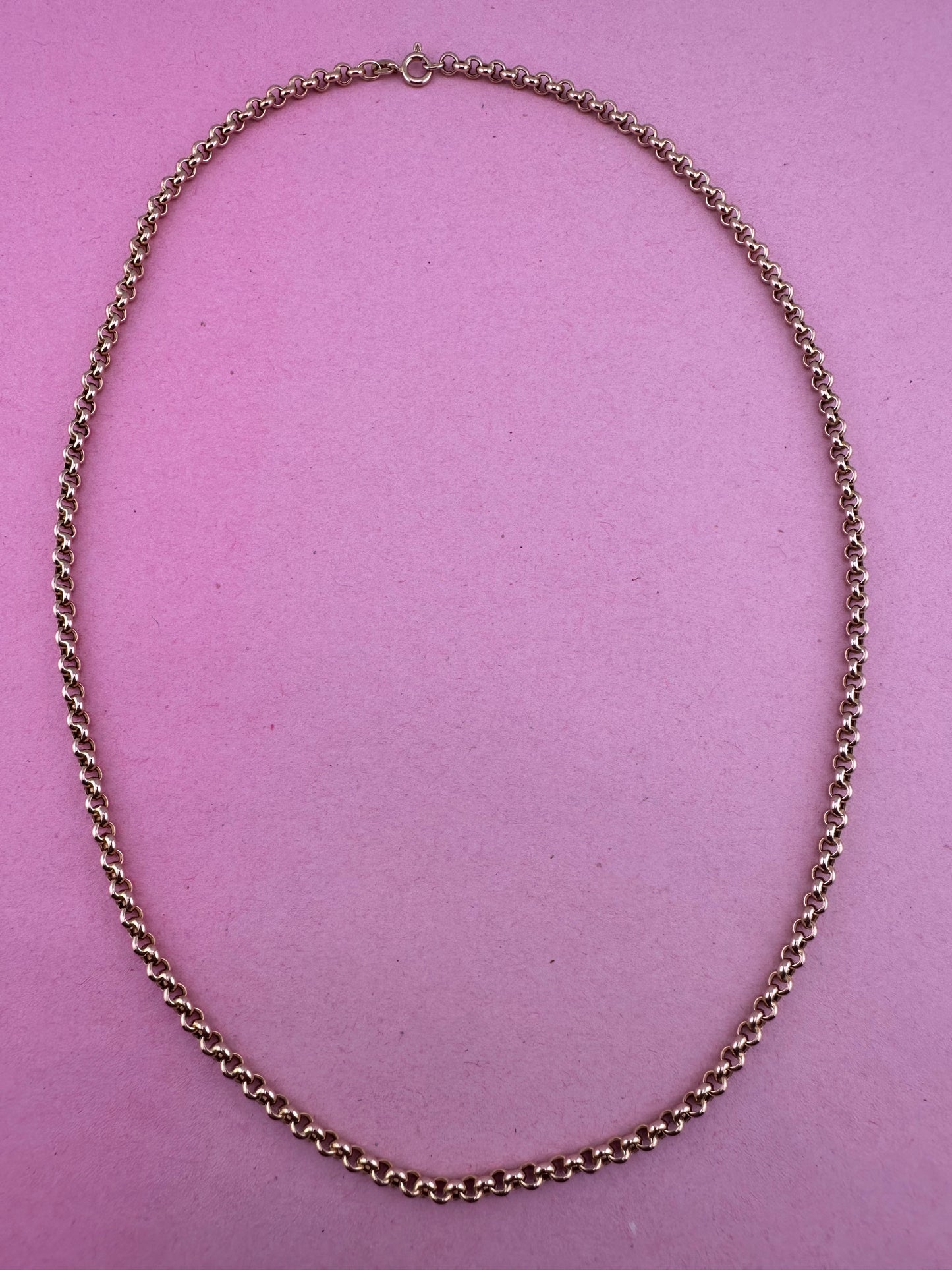Vintage 9ct Gold puffy Rolo belcher chain