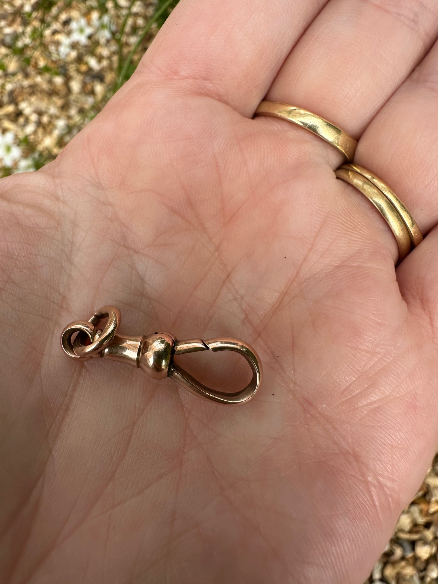 Antique 9ct Rose Gold Dog Clip