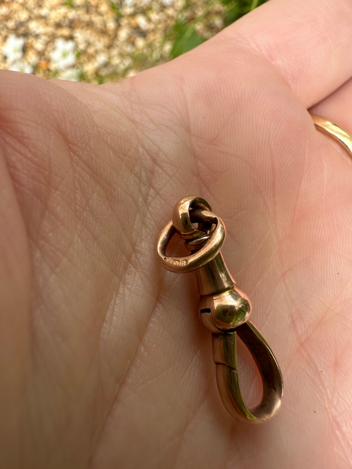 Antique 9ct Rose Gold Dog Clip