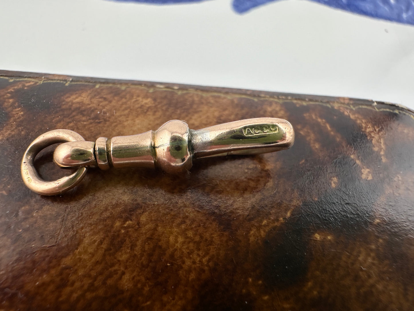 Antique 9ct Rose Gold Dog Clip