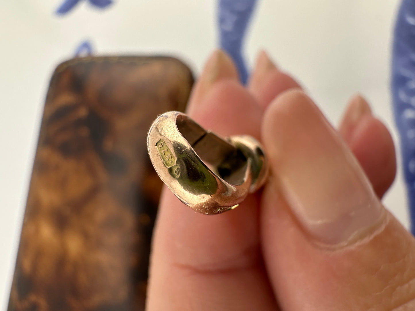Antique 9ct Rose Gold Dog Clip