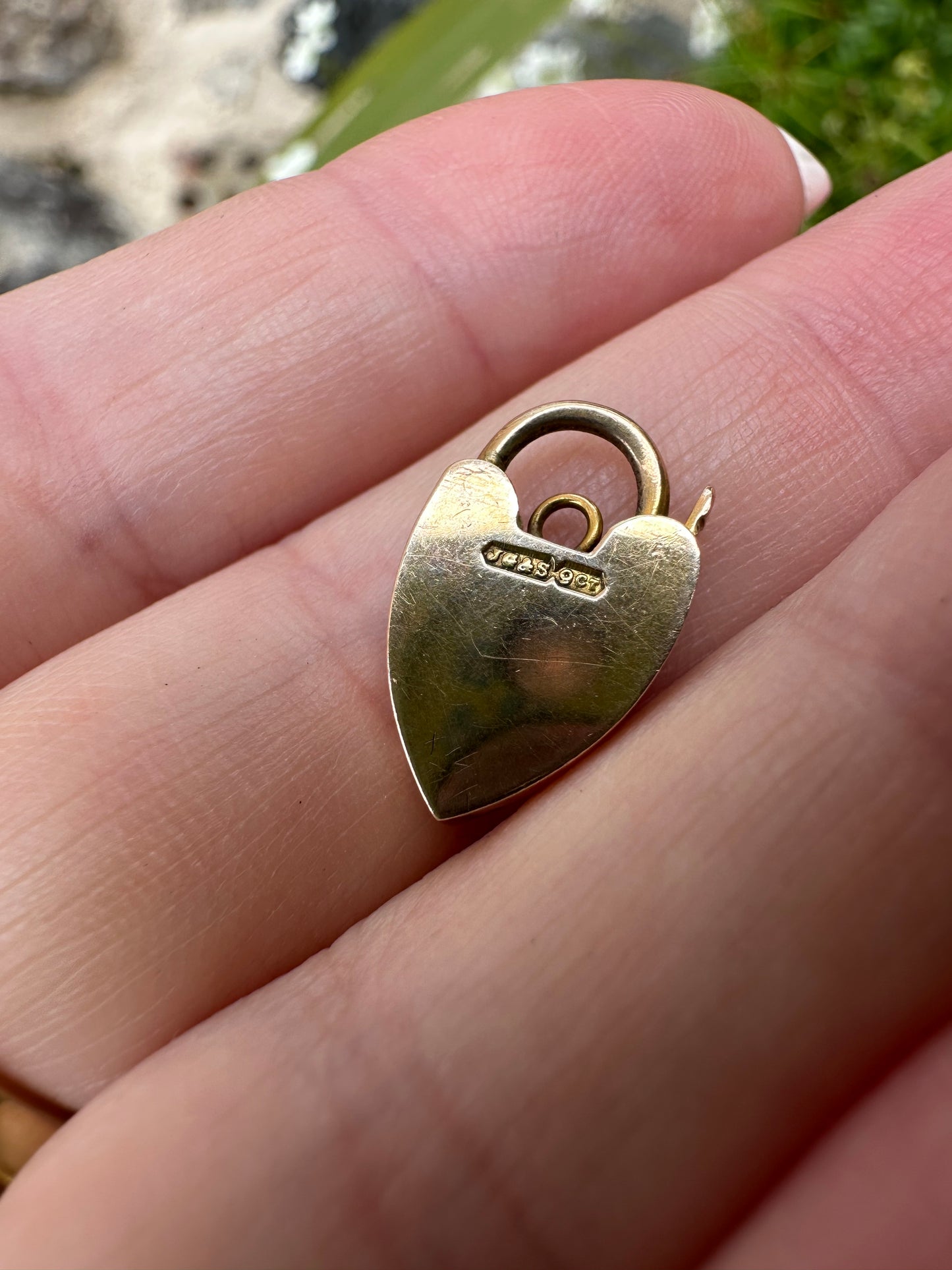 Antique 9ct Gold Heart Padlock