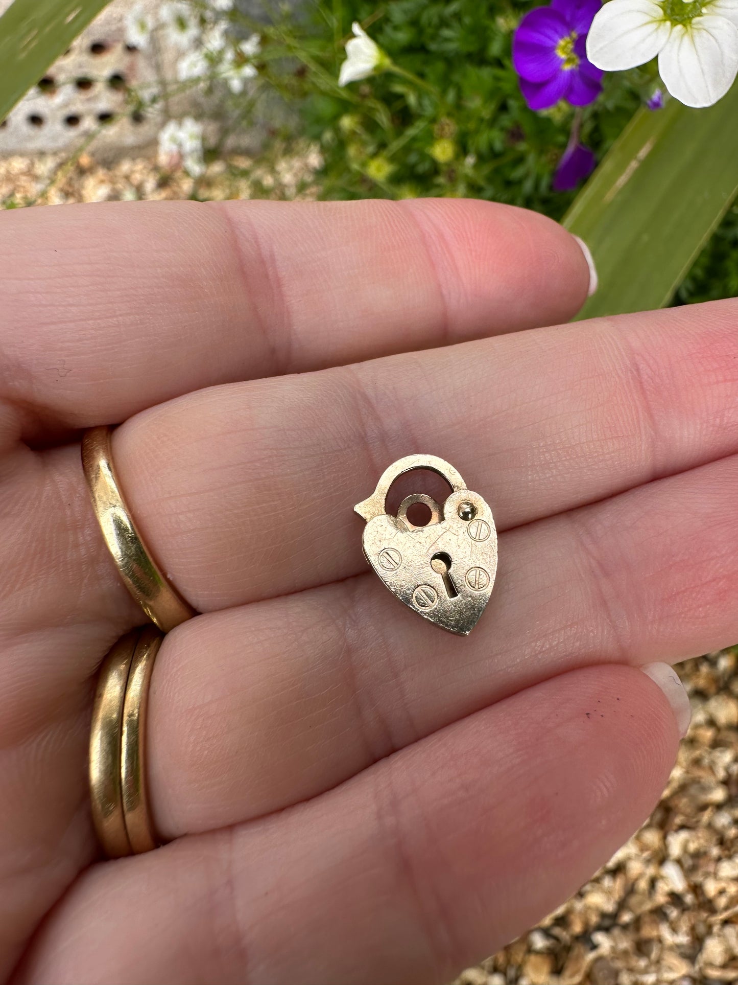 Vintage 9ct Gold Heart Padlock