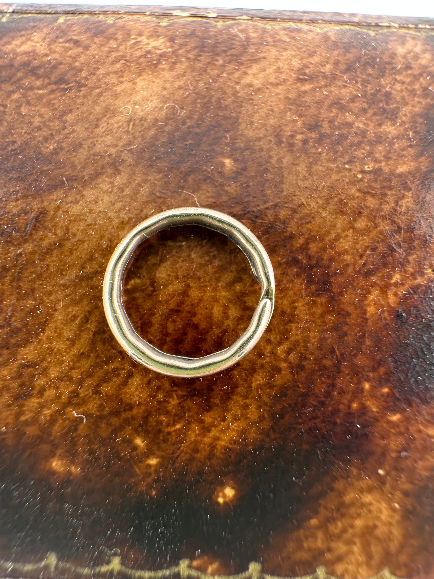 9ct Faceted Split ring