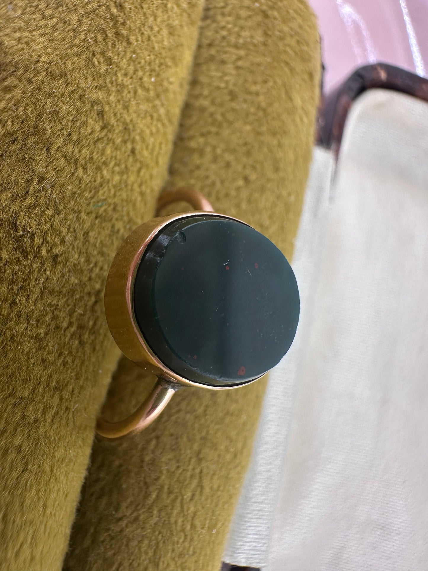 9ct Rose Gold Oval Bloodstone Ring