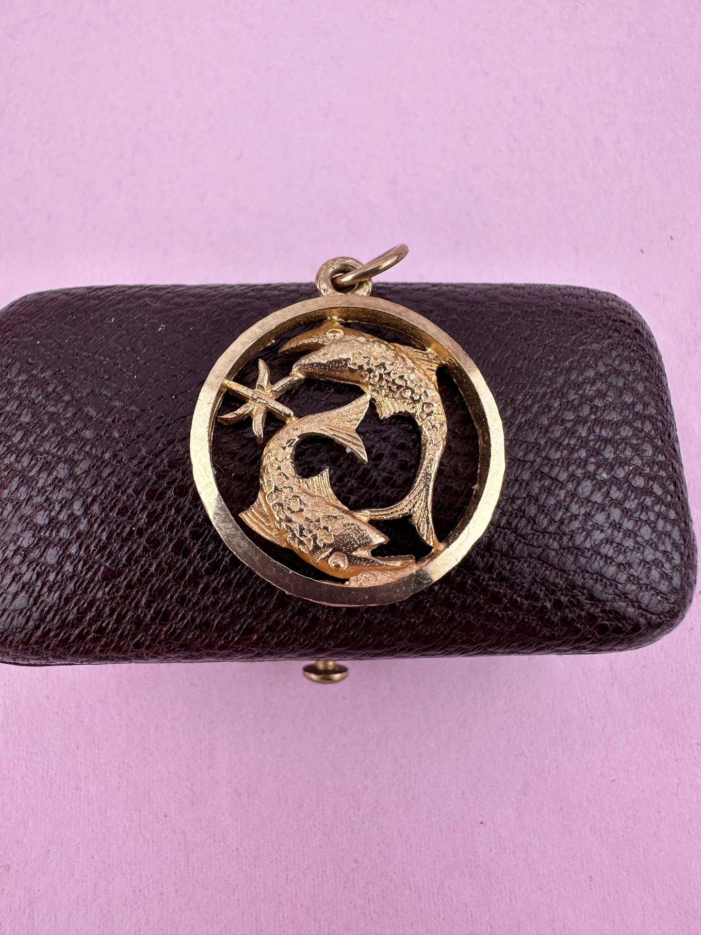 9ct Gold Open Work Pisces Zodiac Charm