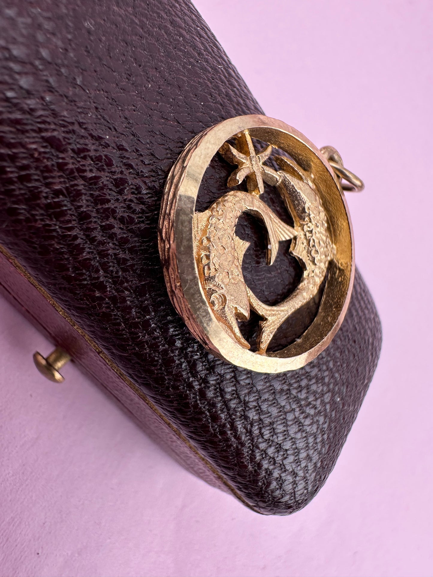 9ct Gold Open Work Pisces Zodiac Charm