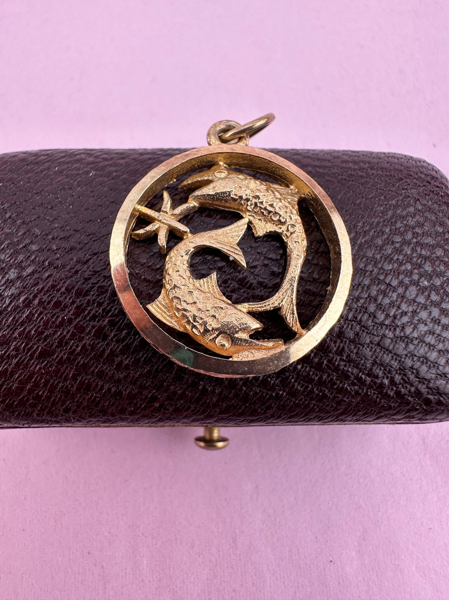 9ct Gold Open Work Pisces Zodiac Charm