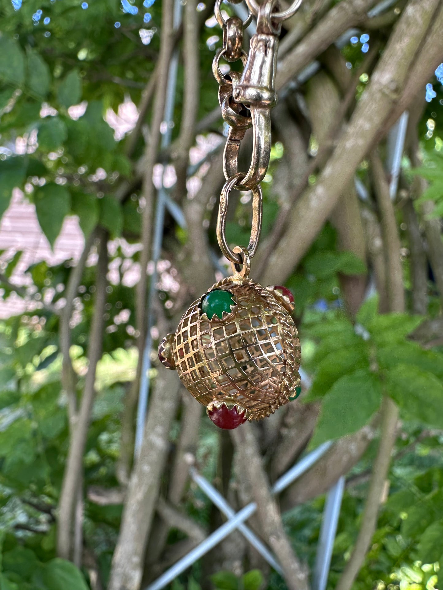 18ct Lattice/Basket Sputnik with paste stones