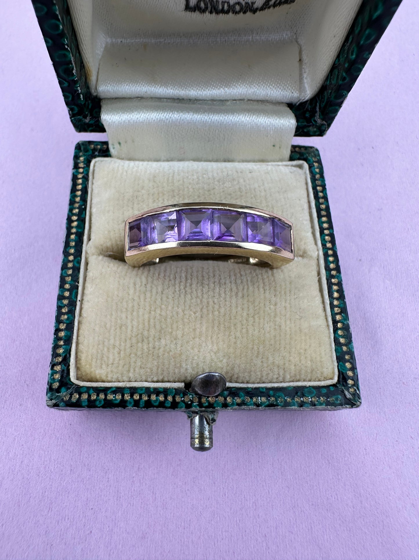 9ct Amethyst Stacker ring, size N
