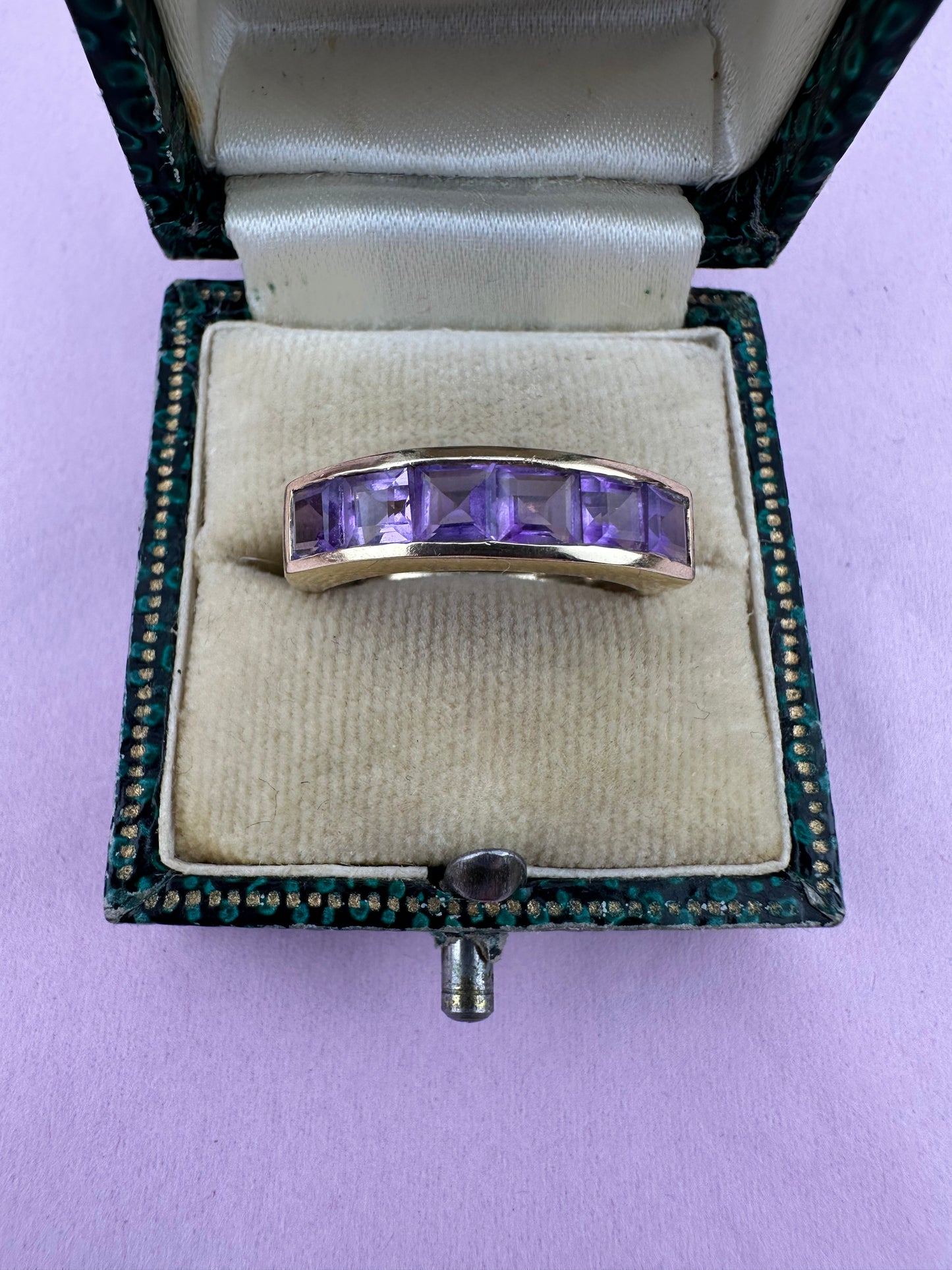9ct Amethyst Stacker ring, size N