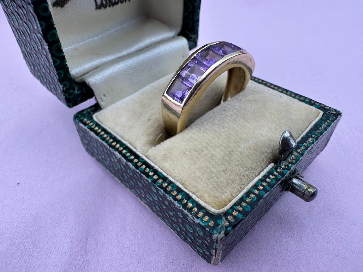 9ct Amethyst Stacker ring, size N