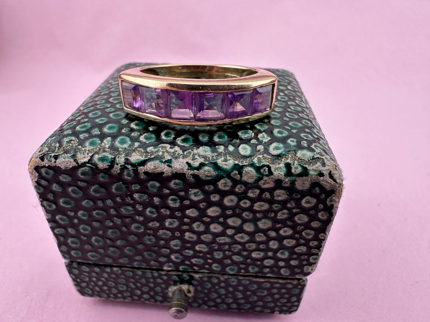 9ct Amethyst Stacker ring, size N