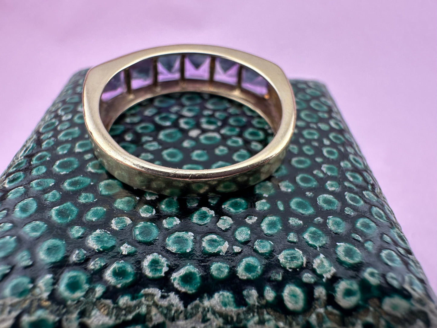 9ct Amethyst Stacker ring, size N