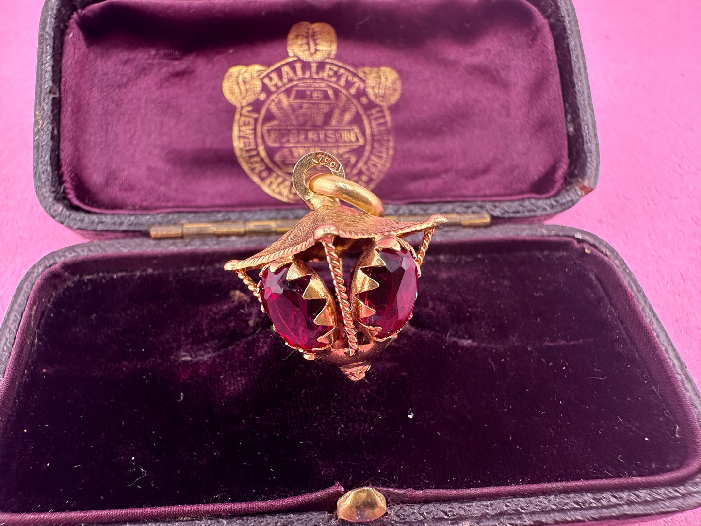 18ct Garnet Lantern Pendant