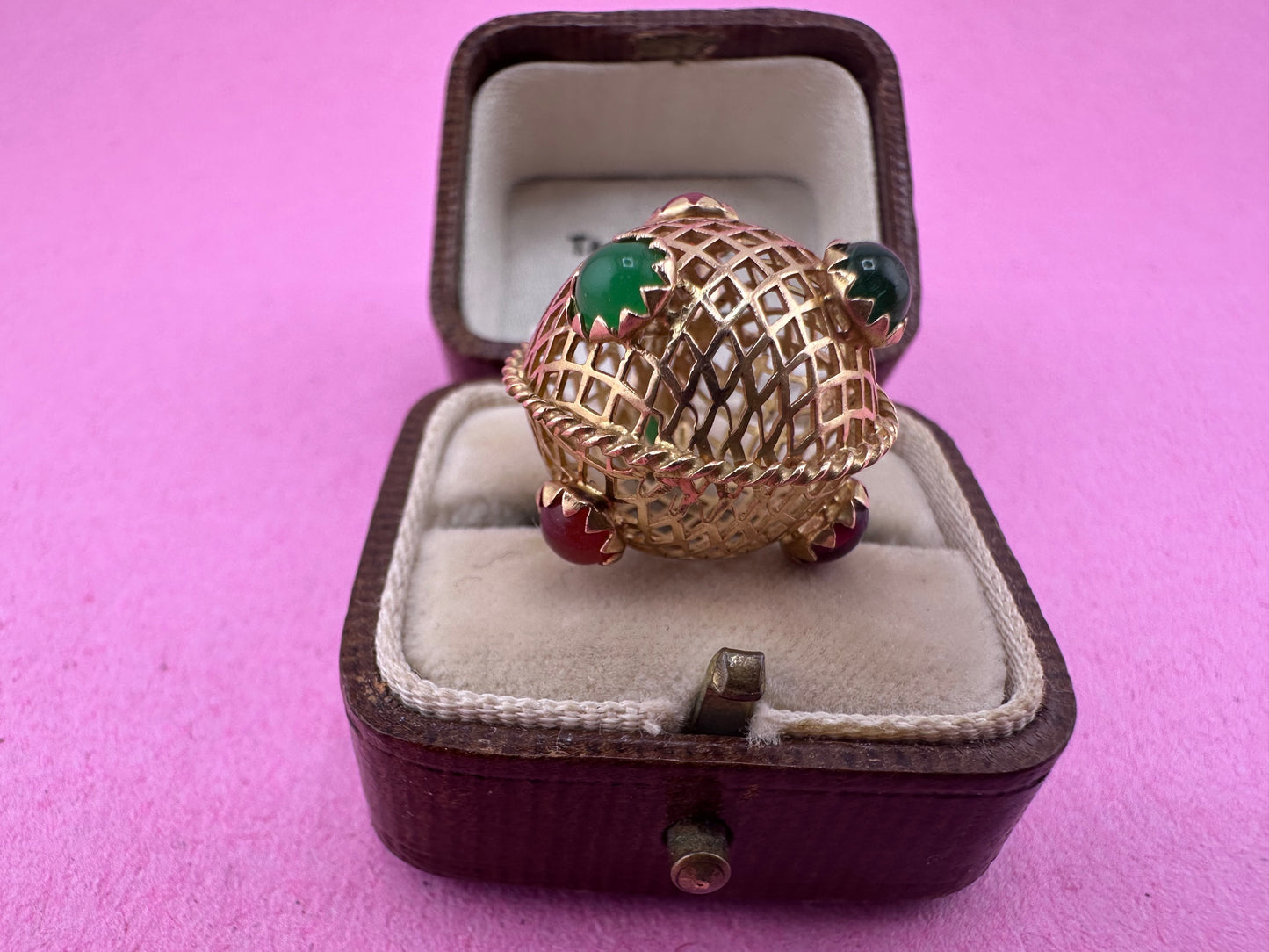 18ct Lattice/Basket Sputnik with paste stones