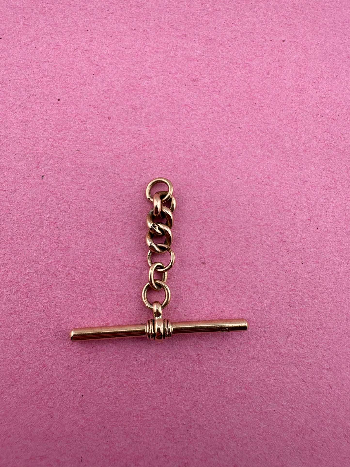 9ct Rose Gold T-Bar