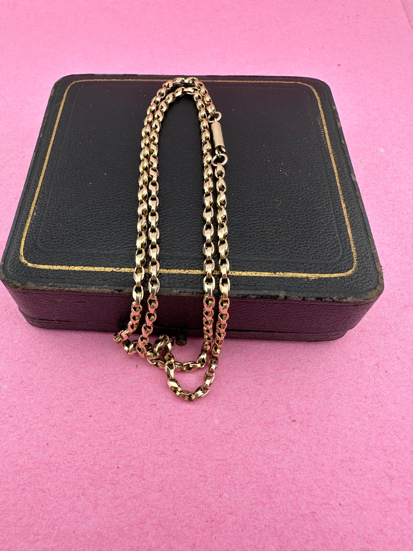 Antique 9ct Gold Tulip chain, 19.5inches, 6.31g
