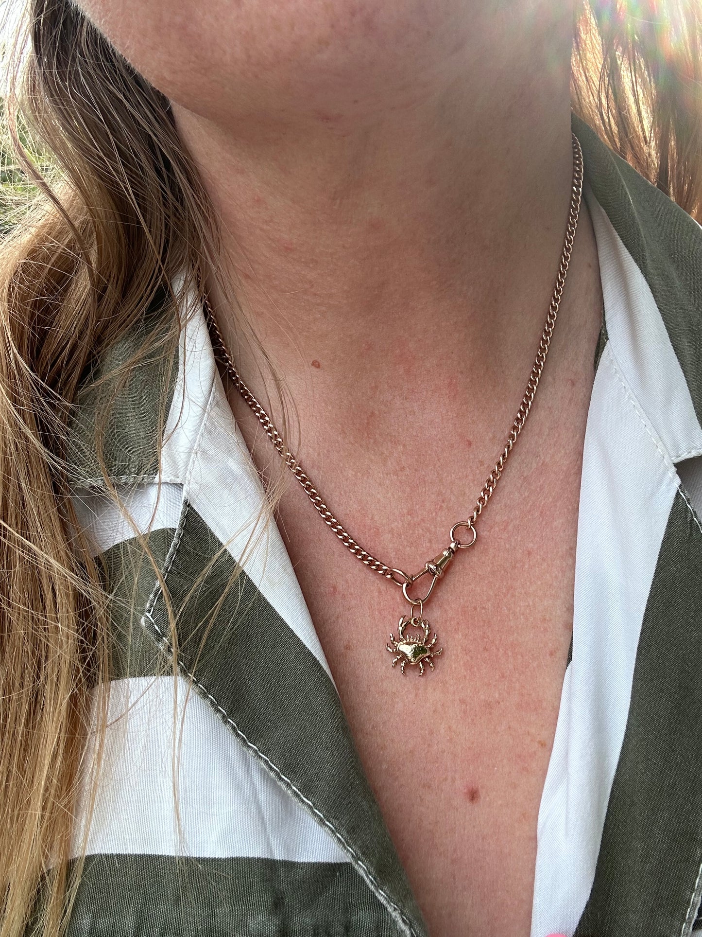 Vintage 9ct Rose Gold Albert chain with t-bar