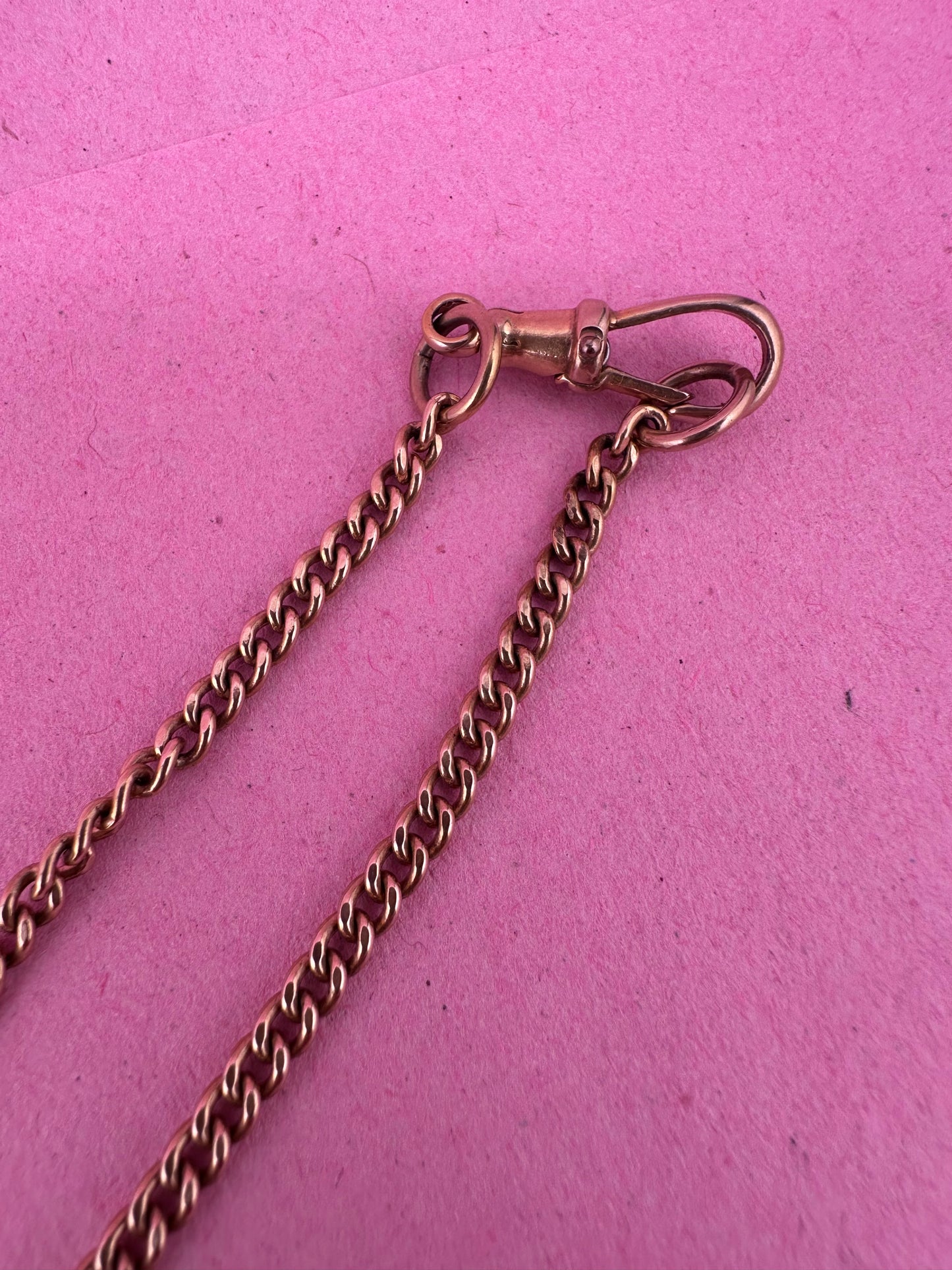 Vintage 9ct Rose Gold Albert chain with t-bar