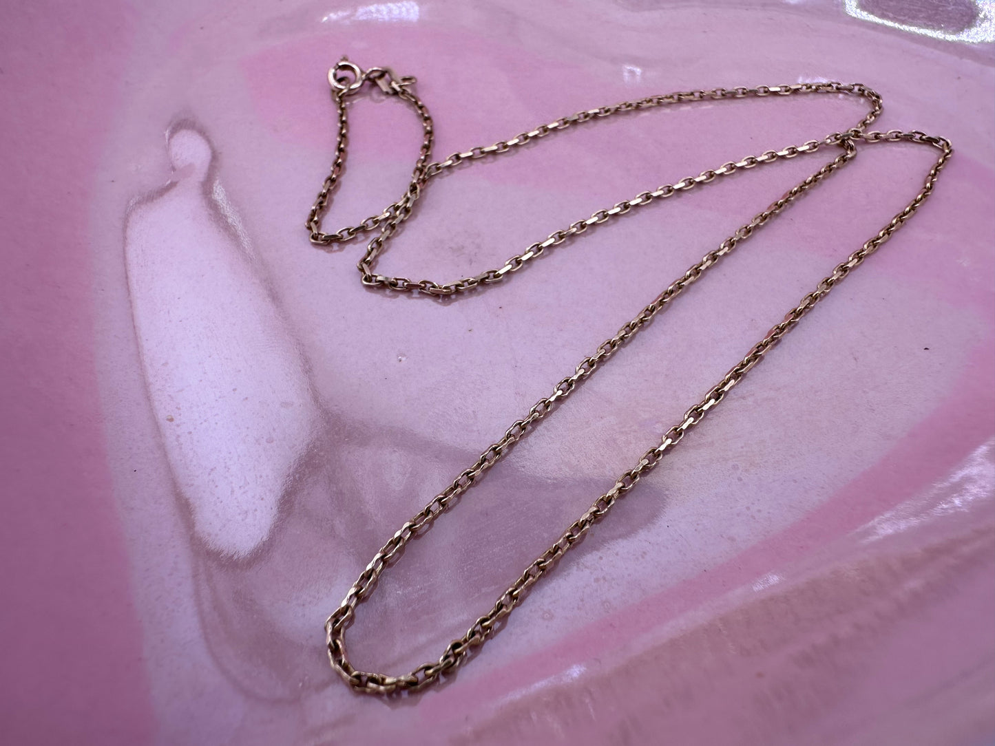 9ct Yellow Gold Baby Biker chain