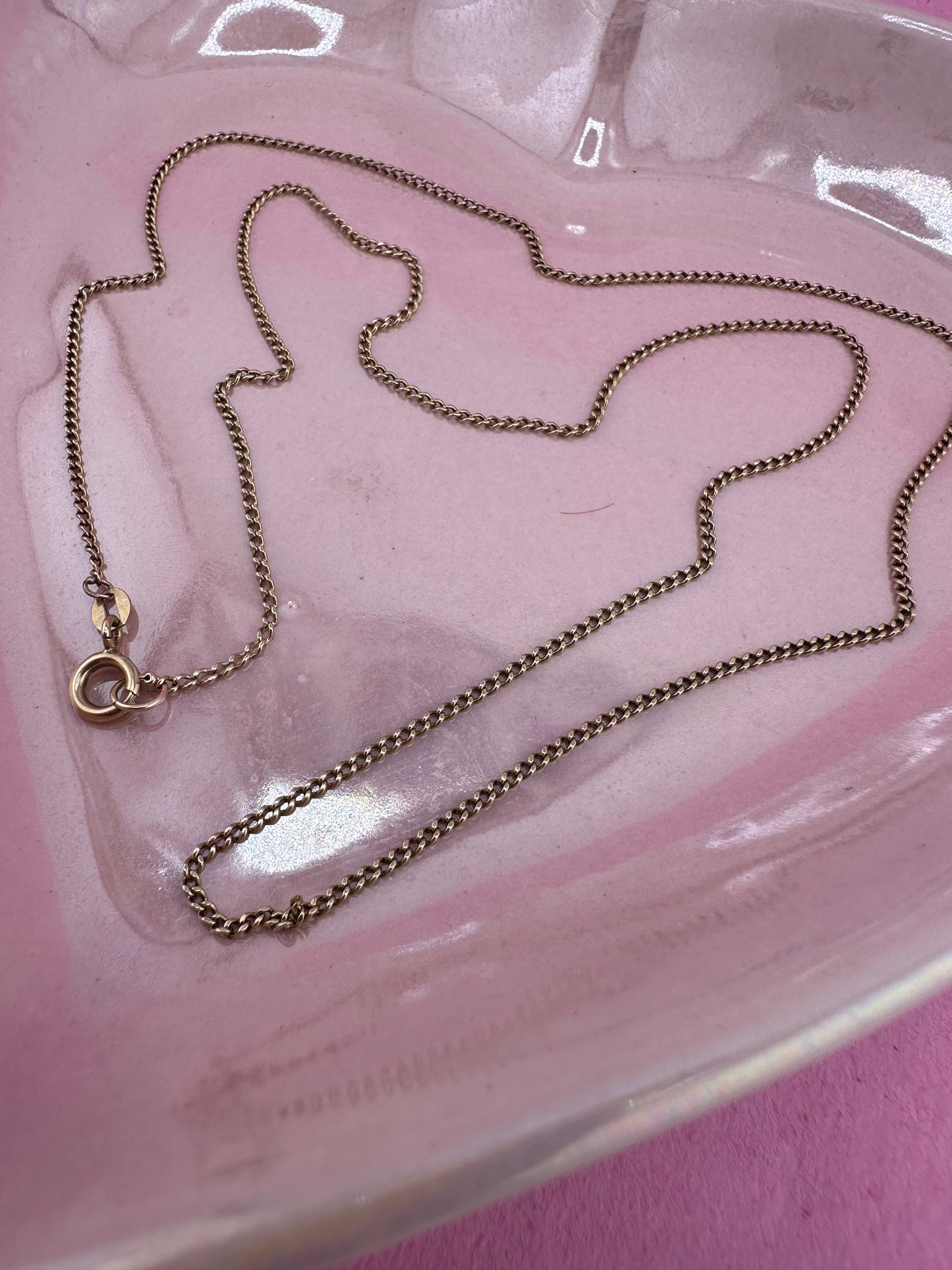 Vintage 9ct Gold Baby Curb chain
