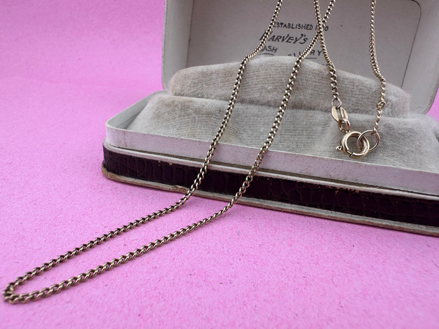 Vintage 9ct Gold Baby Curb chain