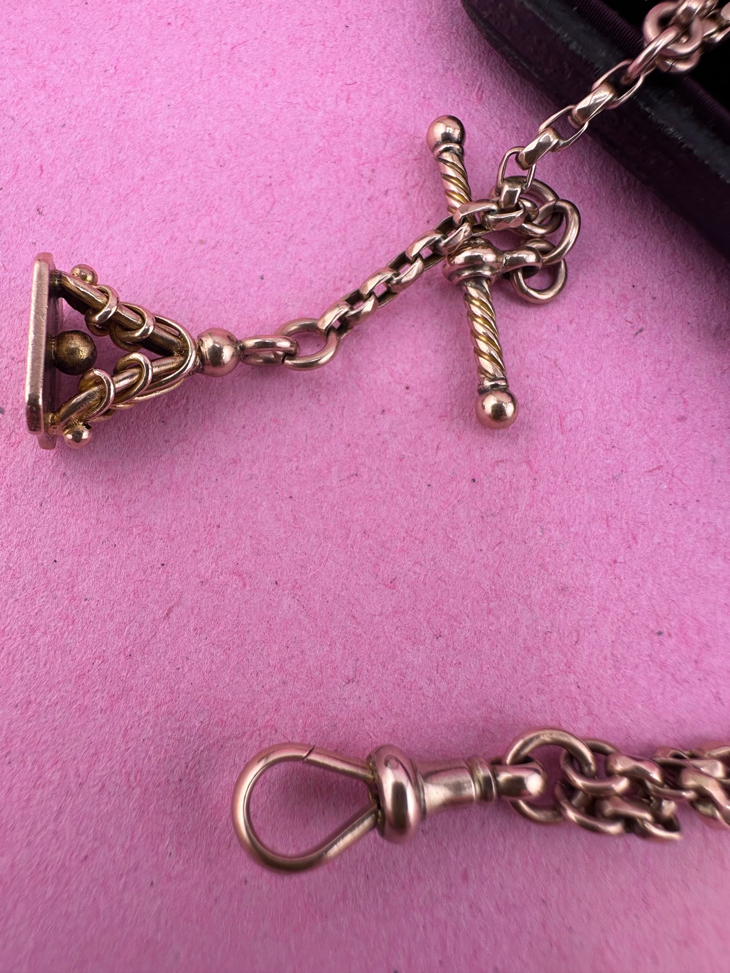 Antique 9ct Gold Albertina chain extender or bracelet