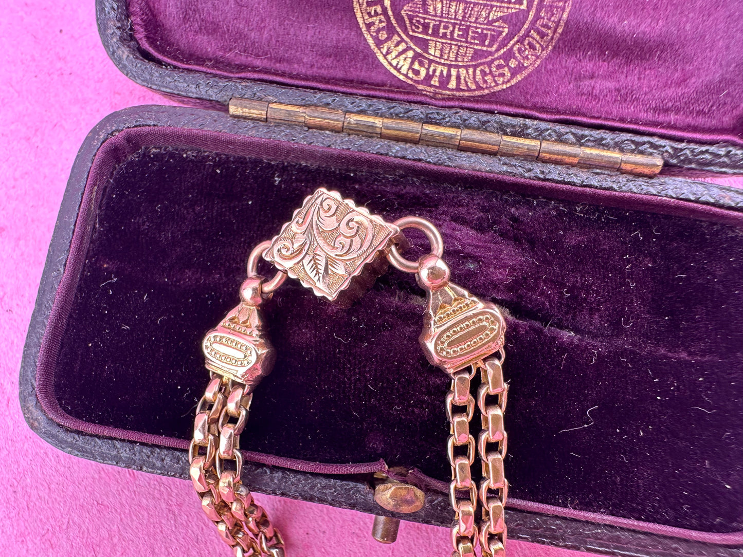 Antique 9ct Gold Albertina chain extender or bracelet
