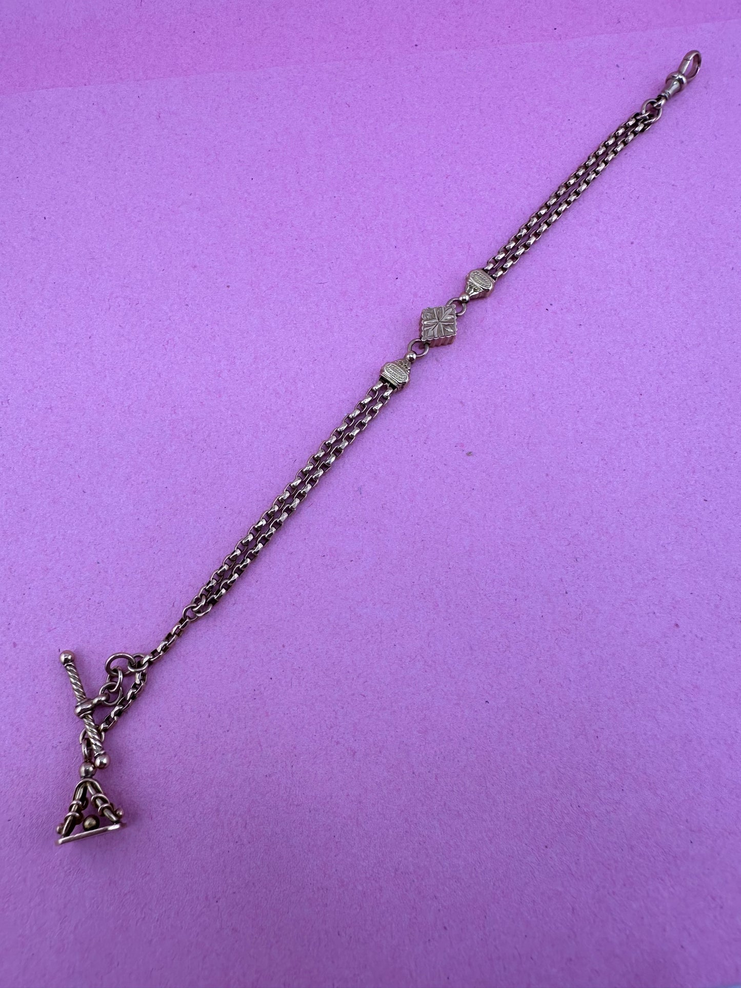Antique 9ct Gold Albertina chain extender or bracelet