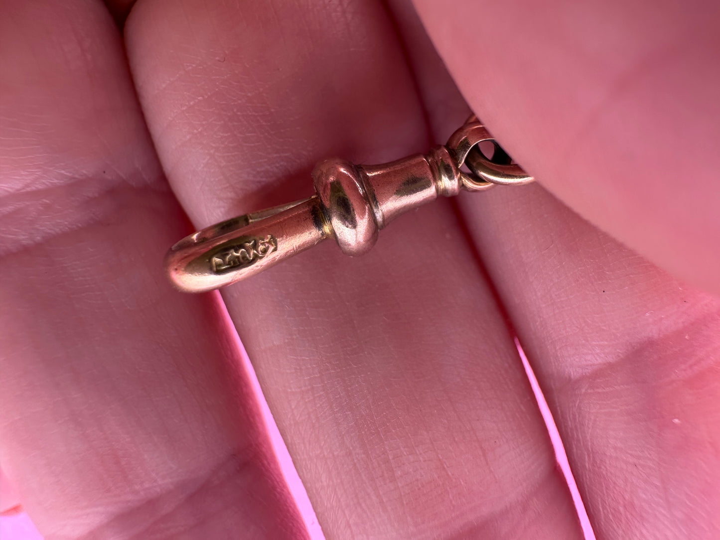 Antique 9ct Gold Albertina chain extender or bracelet