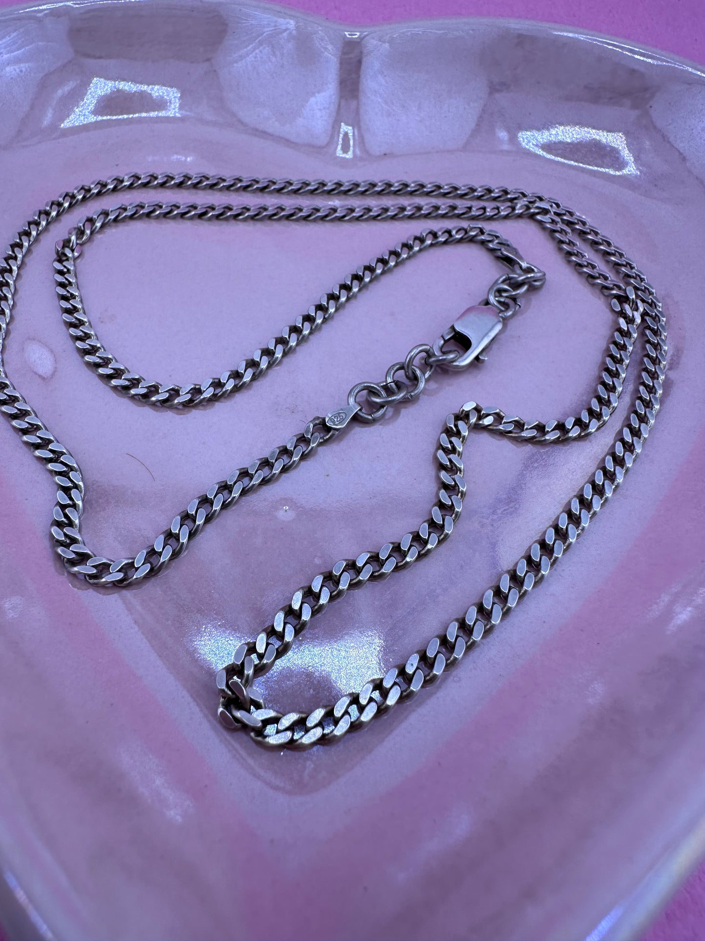Sterling silver Flat curb chain