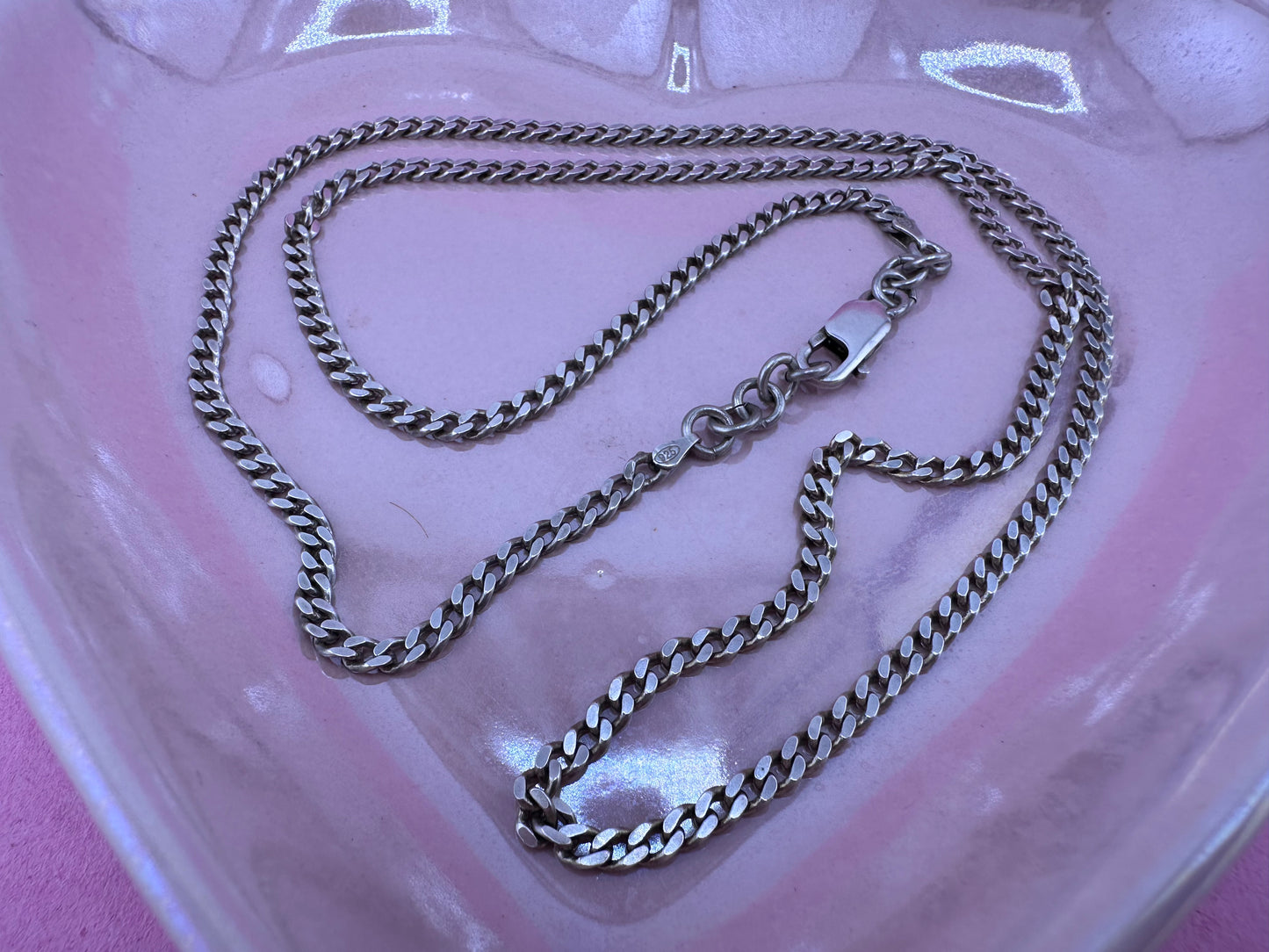 Sterling silver Flat curb chain