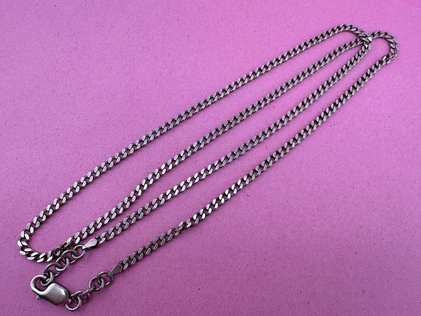 Sterling silver Flat curb chain