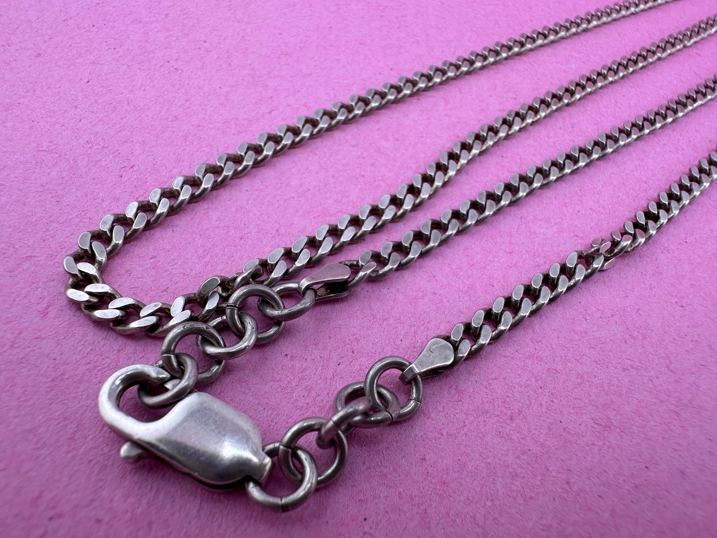 Sterling silver Flat curb chain