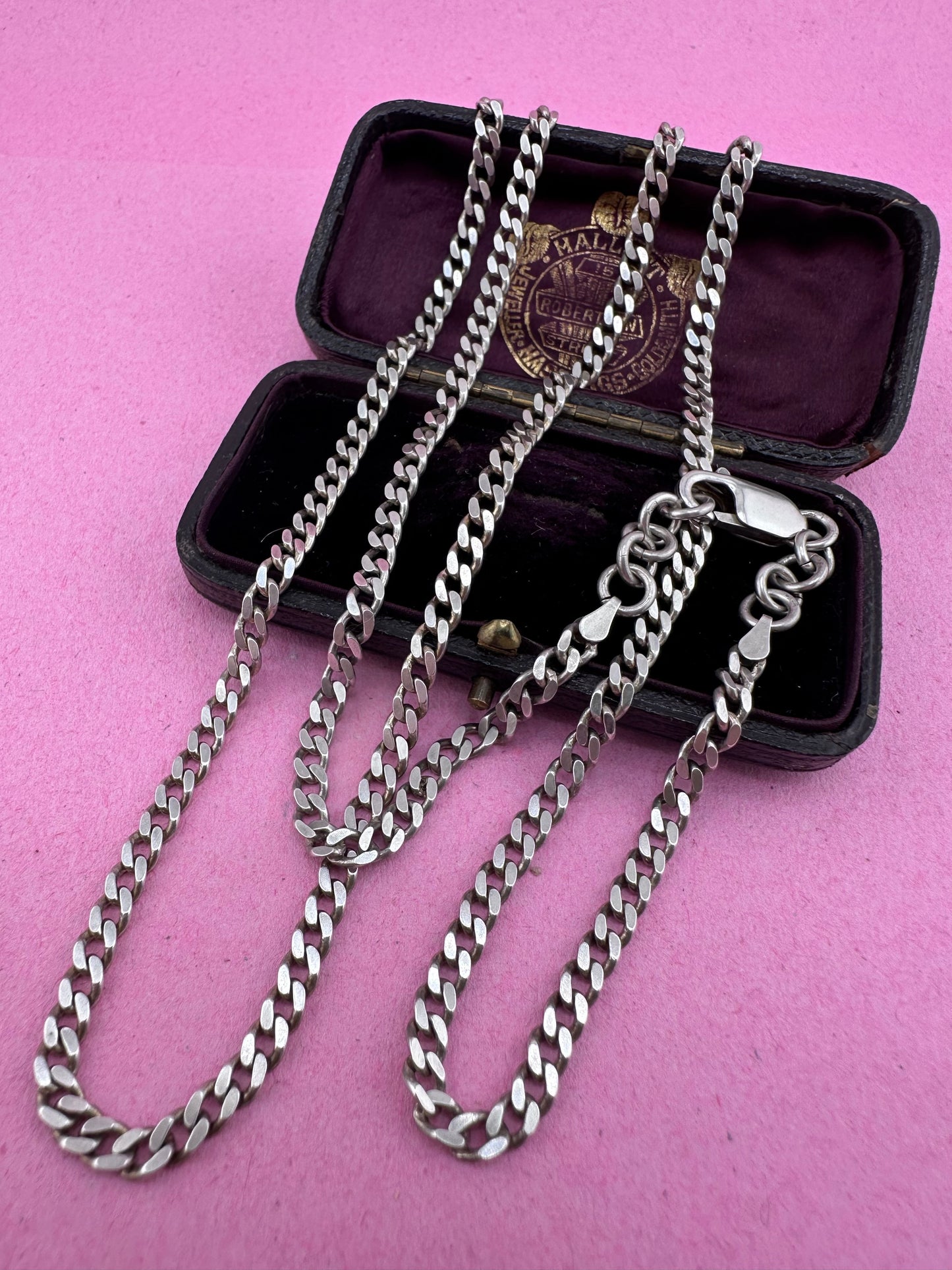 Sterling silver Flat curb chain