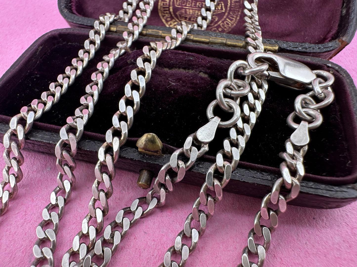 Sterling silver Flat curb chain