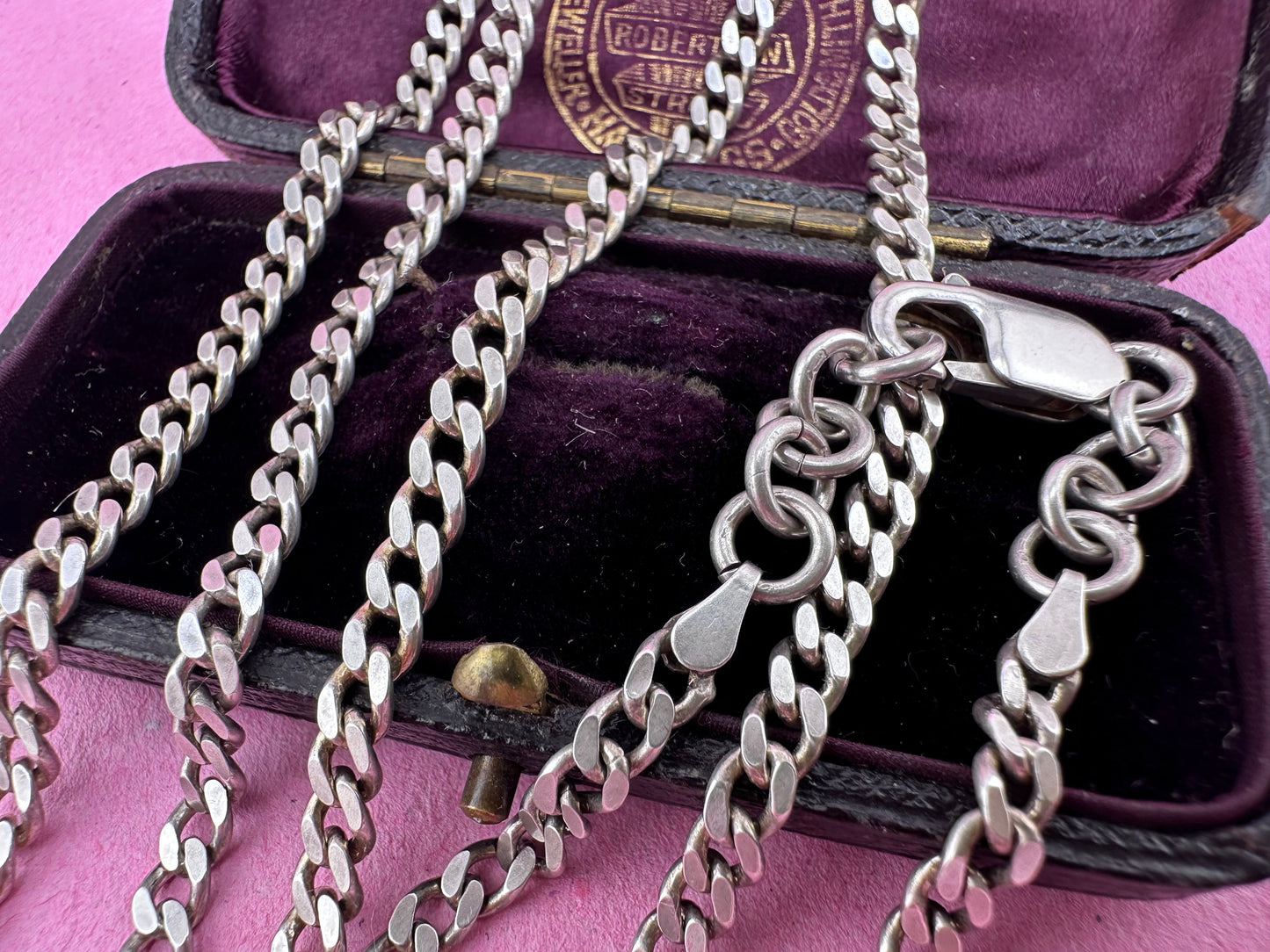 Sterling silver Flat curb chain