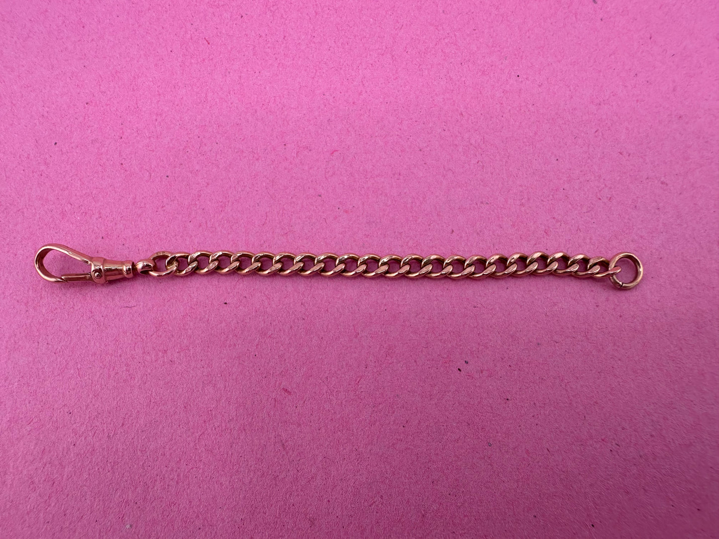 Vintage 9ct Peachy Gold Hollow curb extender